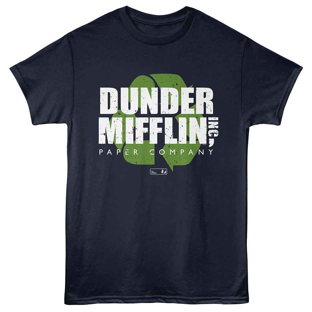 THE OFFICE Eye-Catching T-Shirt, DUNDER MIFFLIN RECYCLE