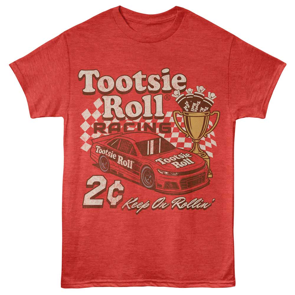 TOOTSIE ROLL Eye-Catching T-Shirt, ROLL RACING