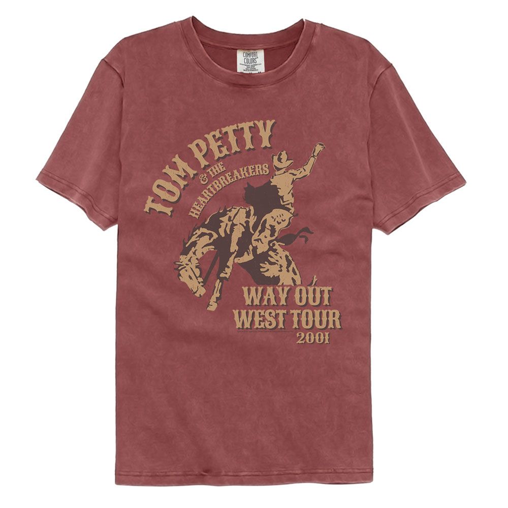 TOM PETTY & THE HEARTBREAKERS Garment Dye T-Shirt, WoW Tour 2001