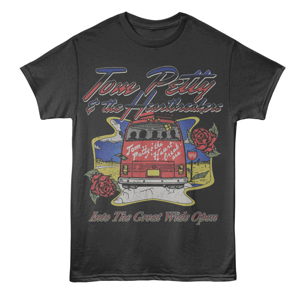 TOM PETTY & THE HEARTBREAKERS Eye-Catching T-Shirt, GREAT WIDE OPEN TOUR