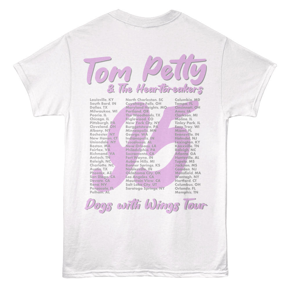 TOM PETTY & THE HEARTBREAKERS Eye-Catching T-Shirt, DOGS WITH WINGS TOUR