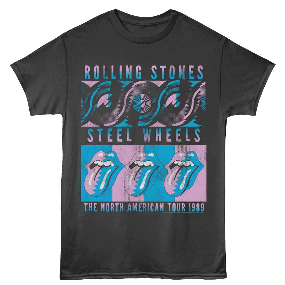 THE ROLLING STONES Eye-Catching T-Shirt, STEEL WHEELS
