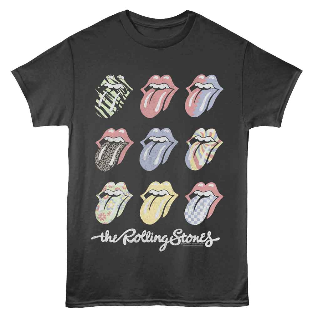THE ROLLING STONES Eye-Catching T-Shirt, MULTI COLOR TONGUES