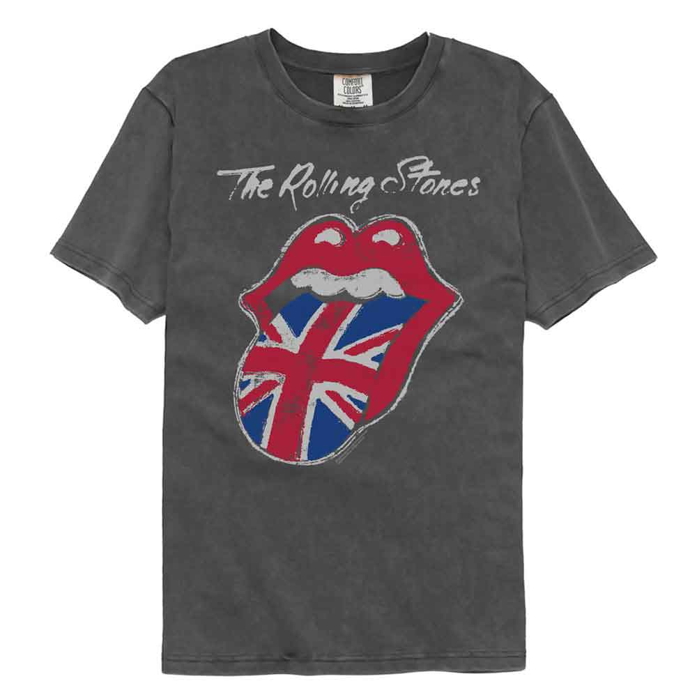 THE ROLLING STONES Garment Dye T-Shirt, UK TONGUE