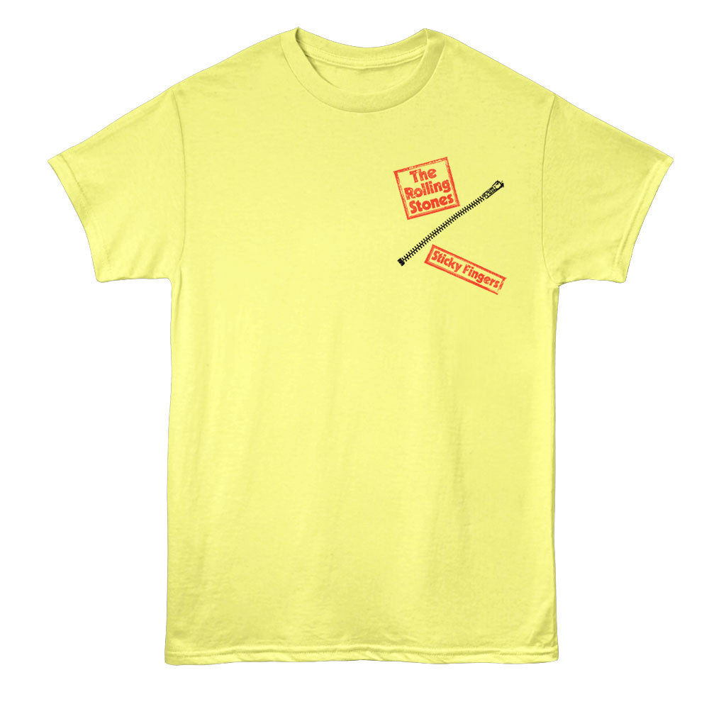 THE ROLLING STONES Eye-Catching T-Shirt, STICKY FINGERS ZIP