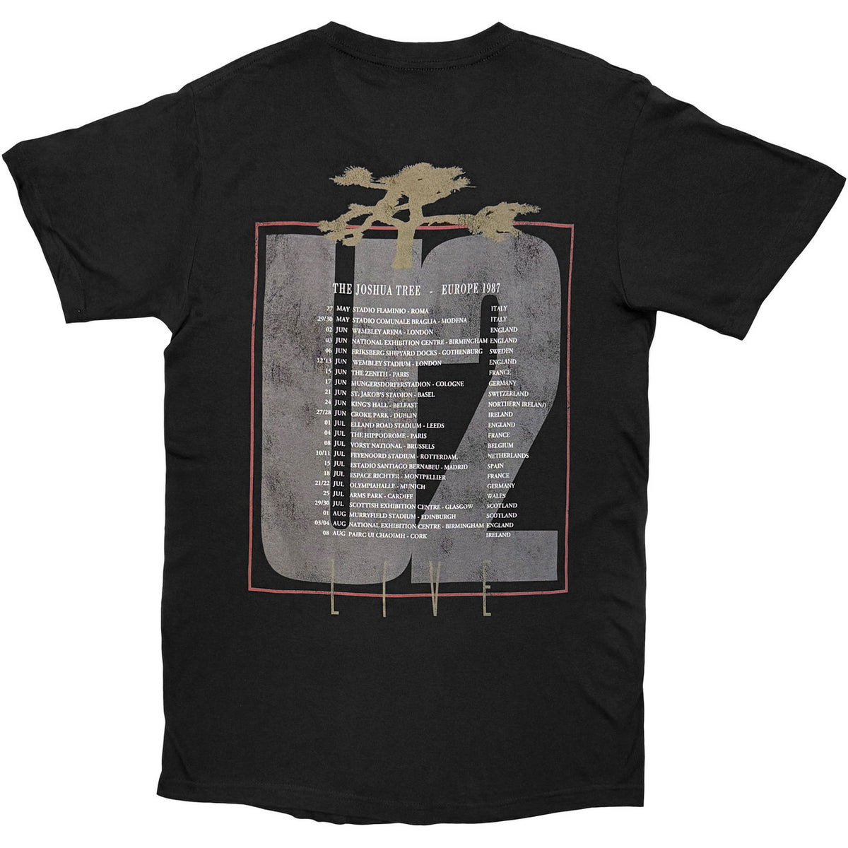U2 Attractive T-Shirt, Joshua Tree European Tour &