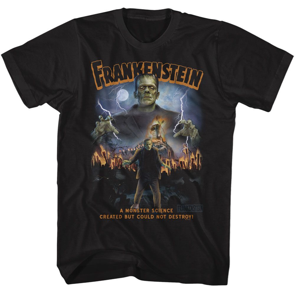 universal studios monsters t shirts Universal Monsters – Frankenstein Mob S T-Shirt – Black