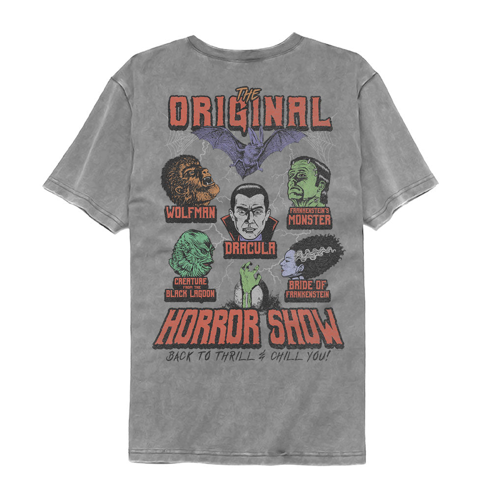 UNIVERSAL MONSTERS Garment Dye T-Shirt, ORIGINAL HORROR SHOW