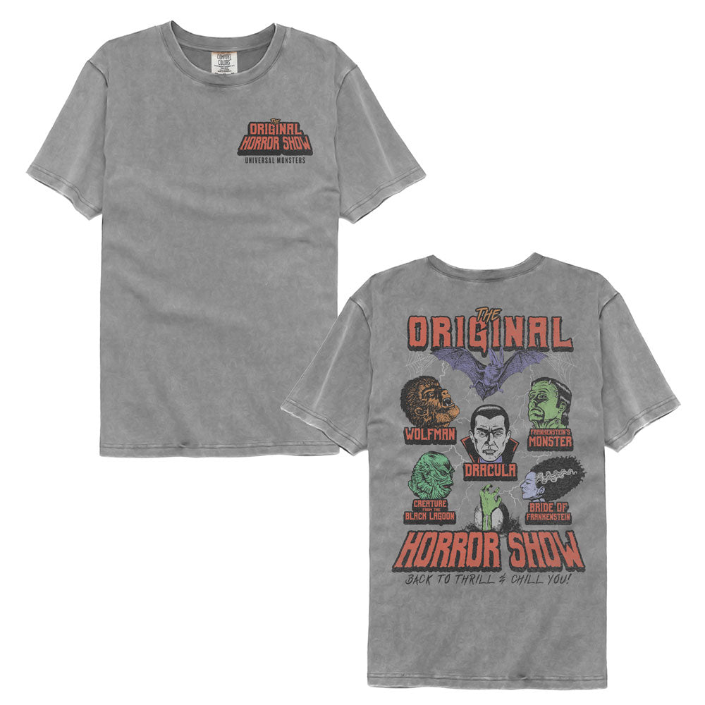 UNIVERSAL MONSTERS Garment Dye T-Shirt, ORIGINAL HORROR SHOW