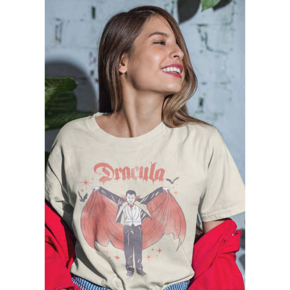 UNIVERSAL MONSTERS Eye-Catching T-Shirt, SPARKLE DRACULA