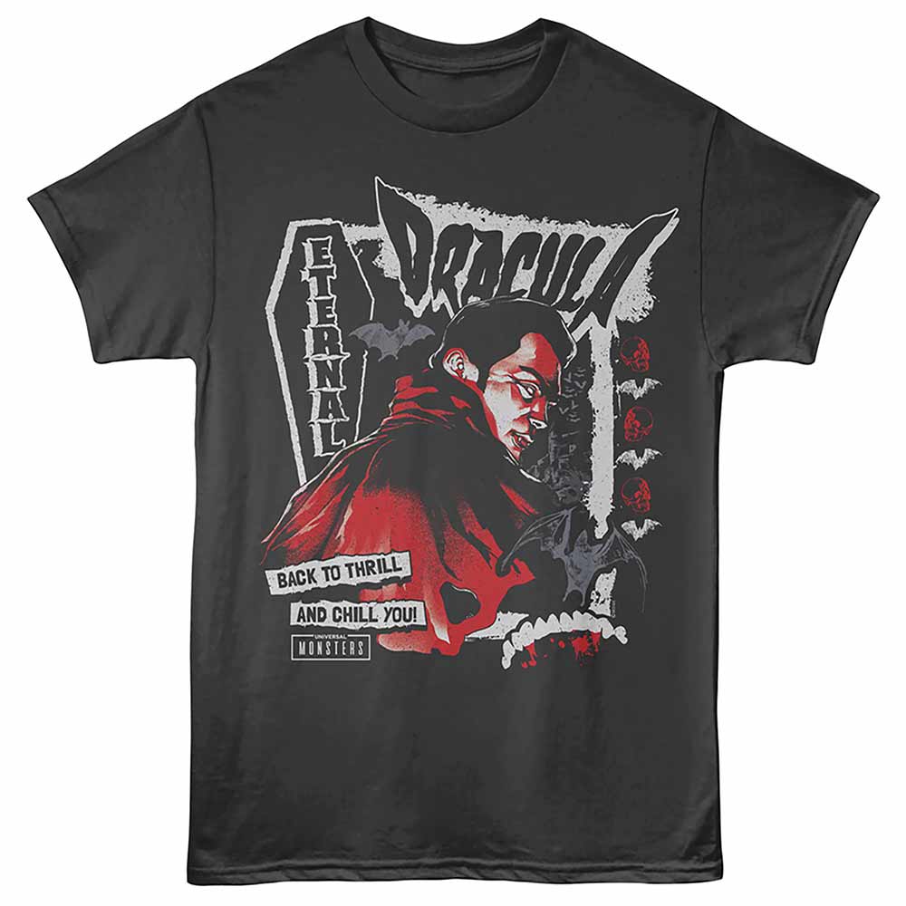 UNIVERSAL MONSTERS Eye-Catching T-Shirt, ETERNAL COFFIN
