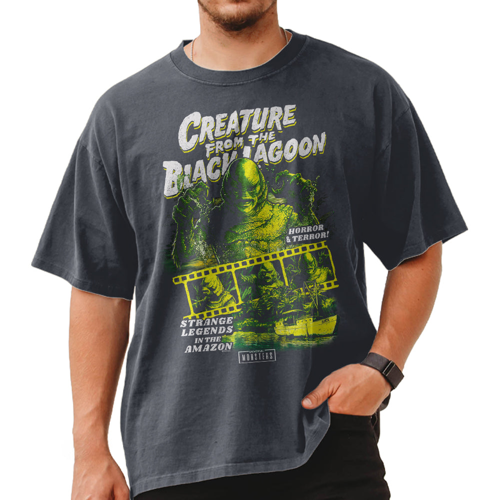 UNIVERSAL MONSTERS Oversized T-Shirt, BLACK LAGOON