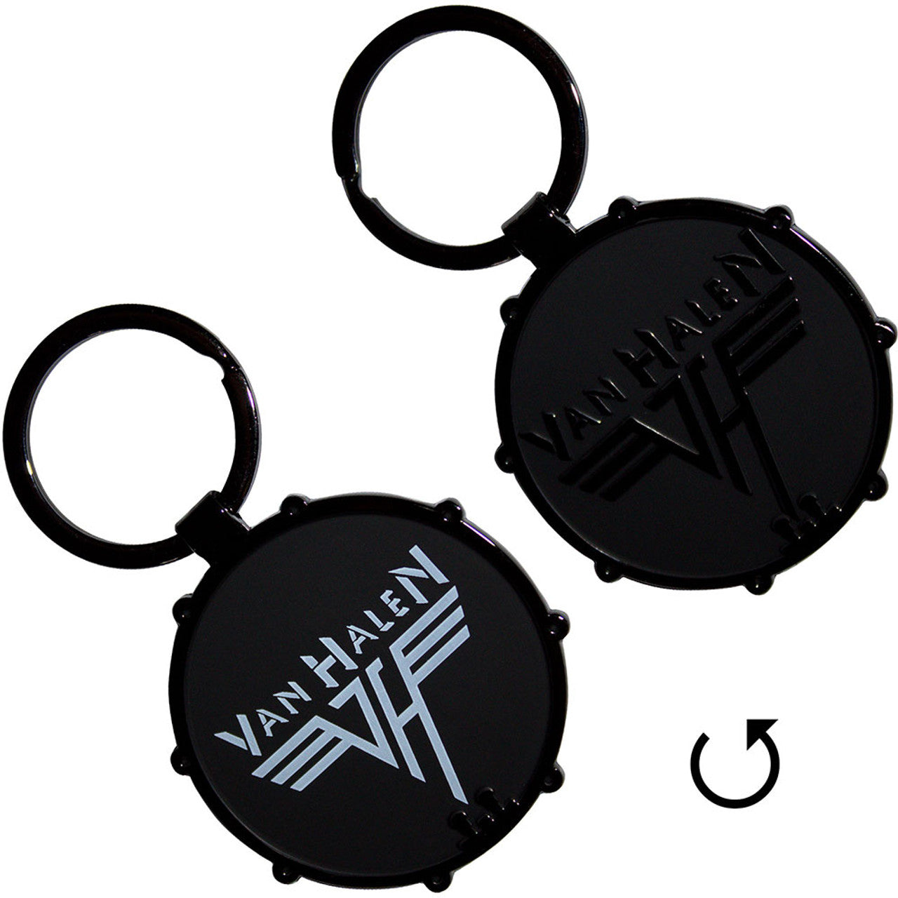 VAN HALEN Keychain, Retro Logo Drum