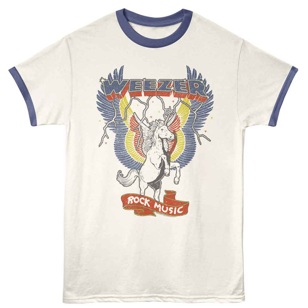 WEEZER Ringer T-Shirt, PEGASUS – Authentic Band Merch