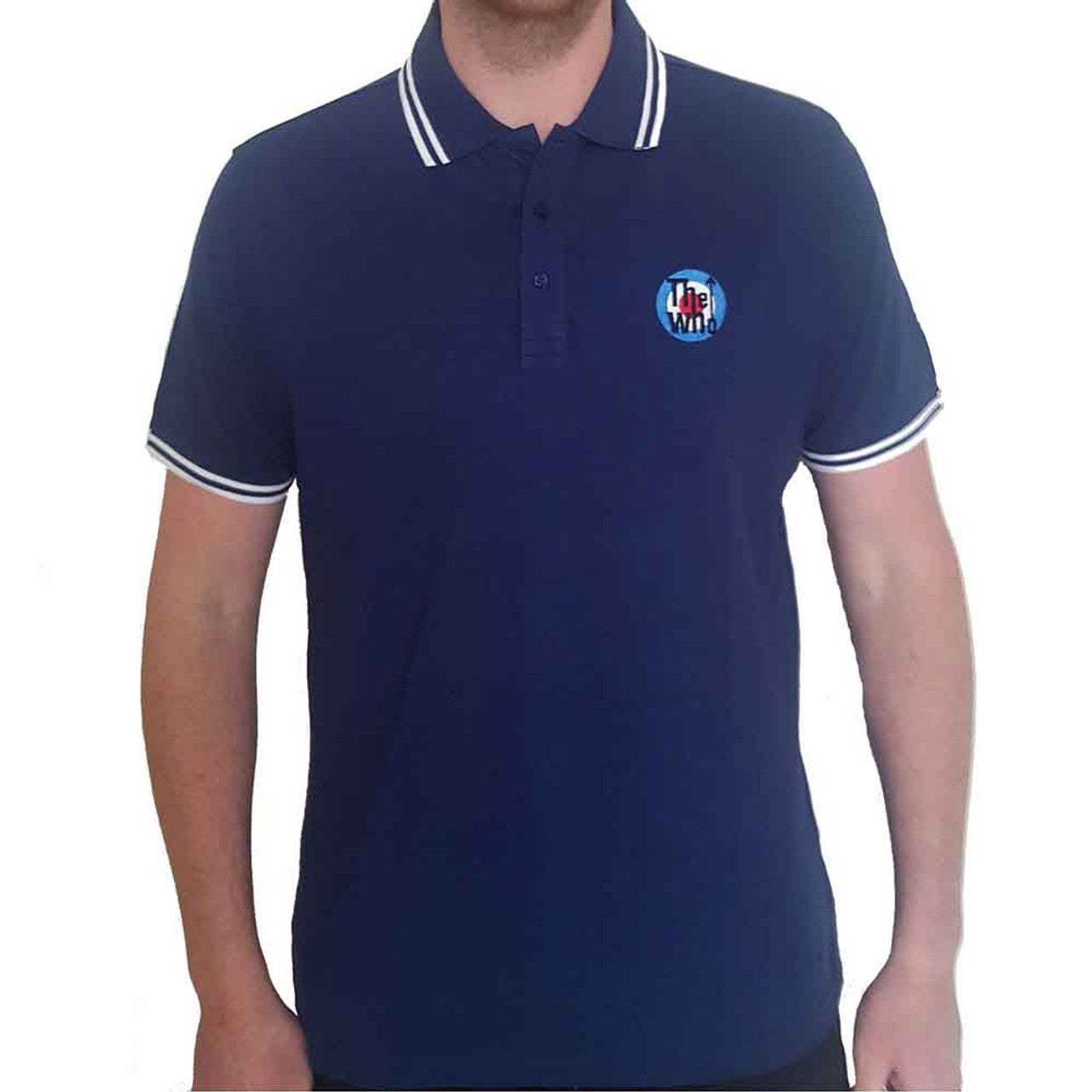 THE WHO Polo T-Shirt, Target on Navy