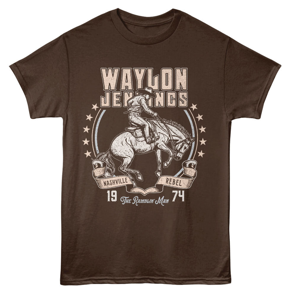WAYLON JENNINGS Eye-Catching T-Shirt, TOUR 1974