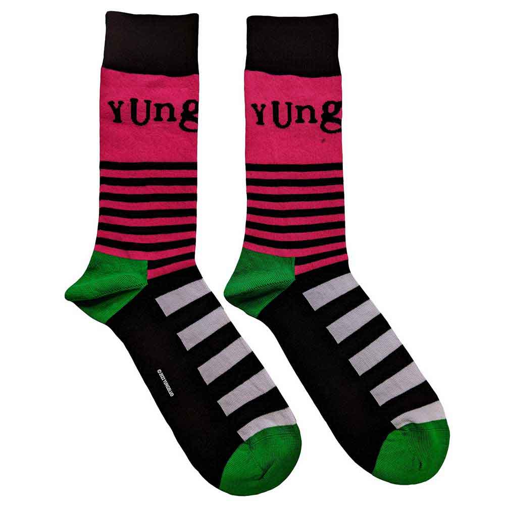 YUNGBLUD Unisex Ankle Socks, Logo & Stripes