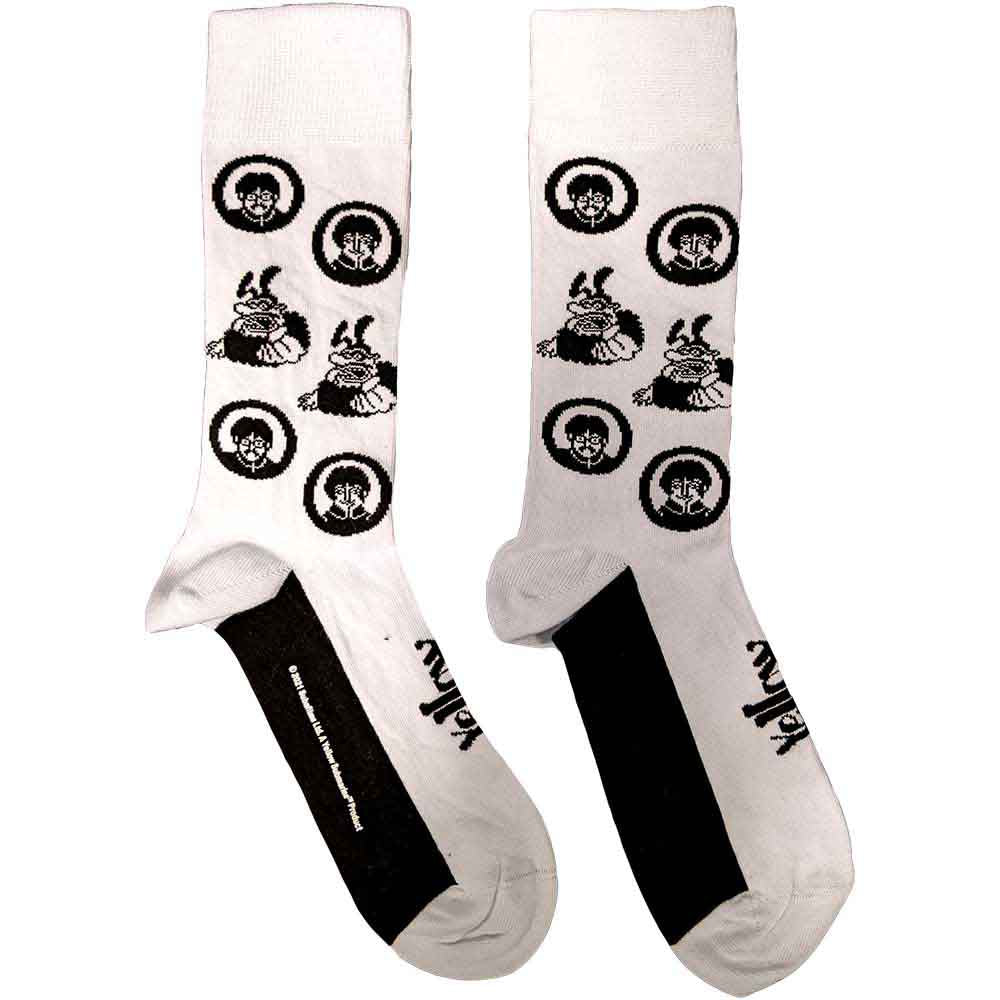 THE BEATLES Unisex Ankle Socks, Band & Meanies Monochrome