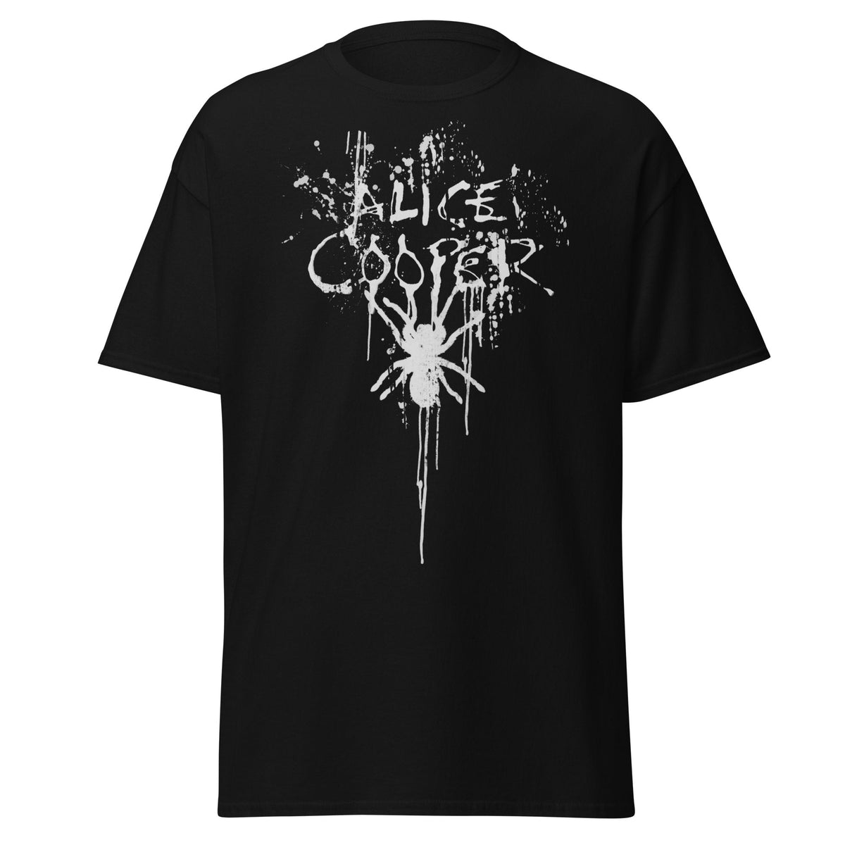 Black t-shirt with white &