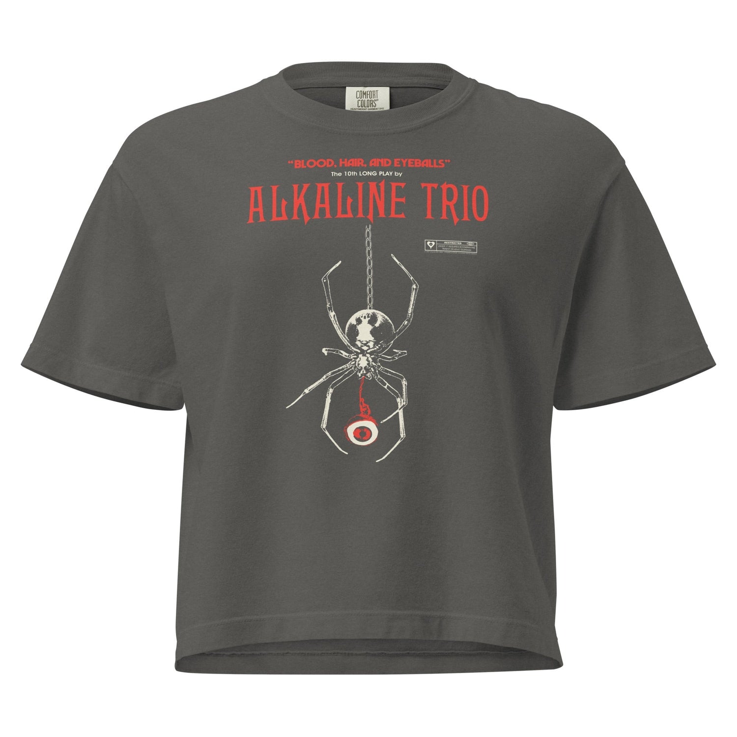Alkaline Trio Long Play Mineral Wash Womens Crop Top