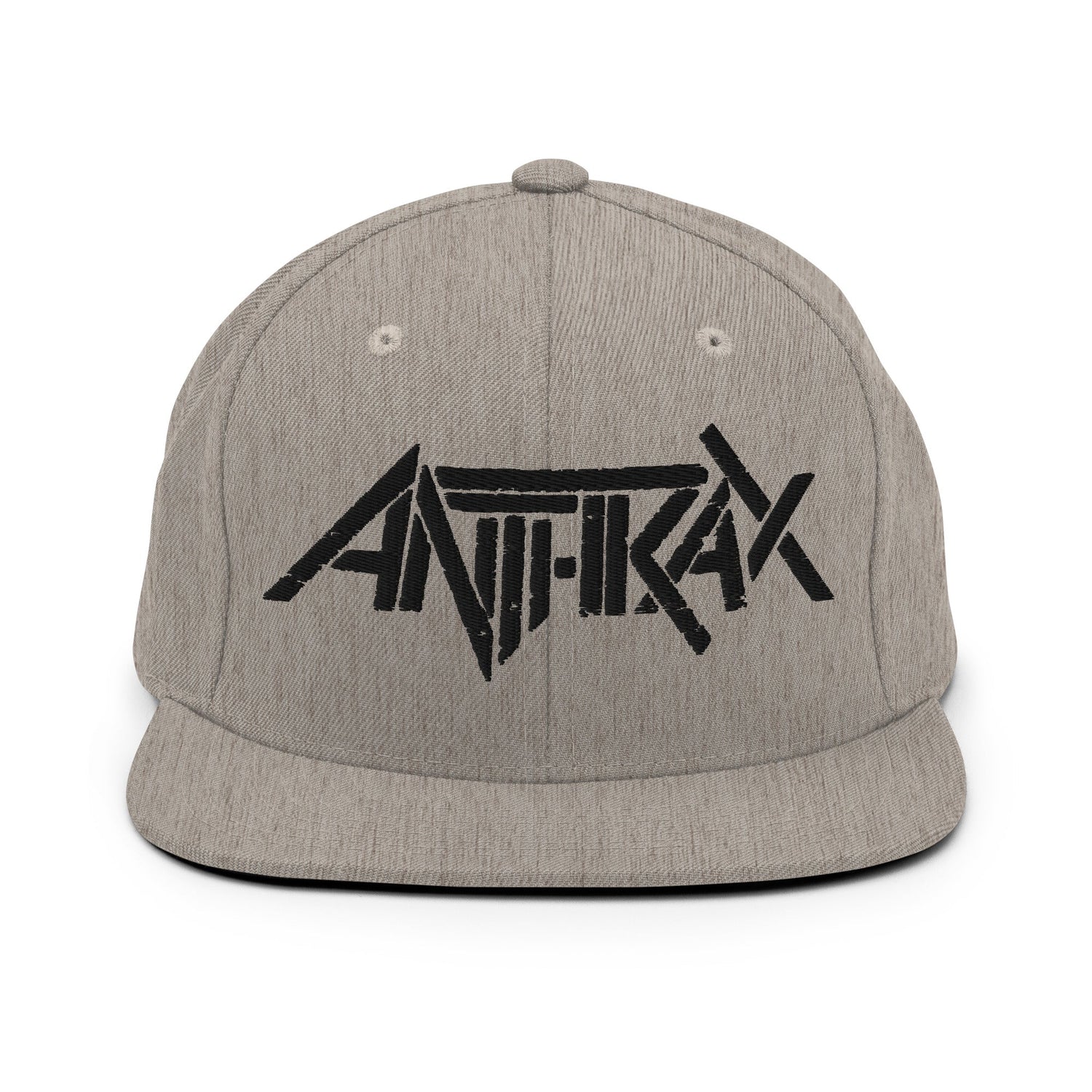 Anthrax - Black on Gray Snapback HD Embroidered Hat
