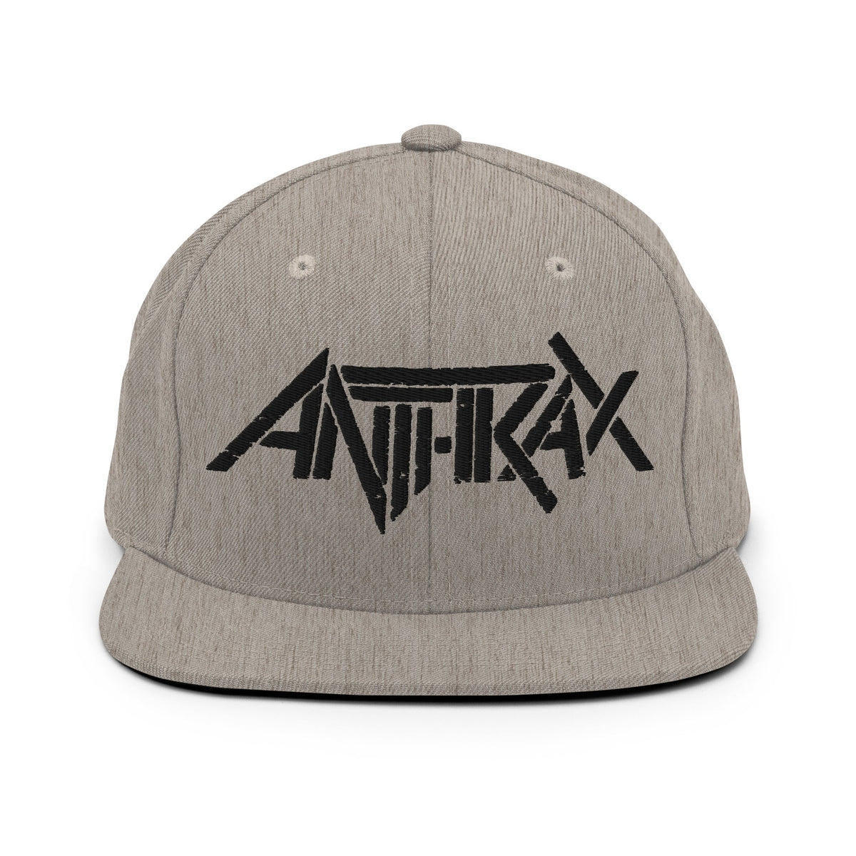 Anthrax - Black on Gray Snapback HD Embroidered Hat