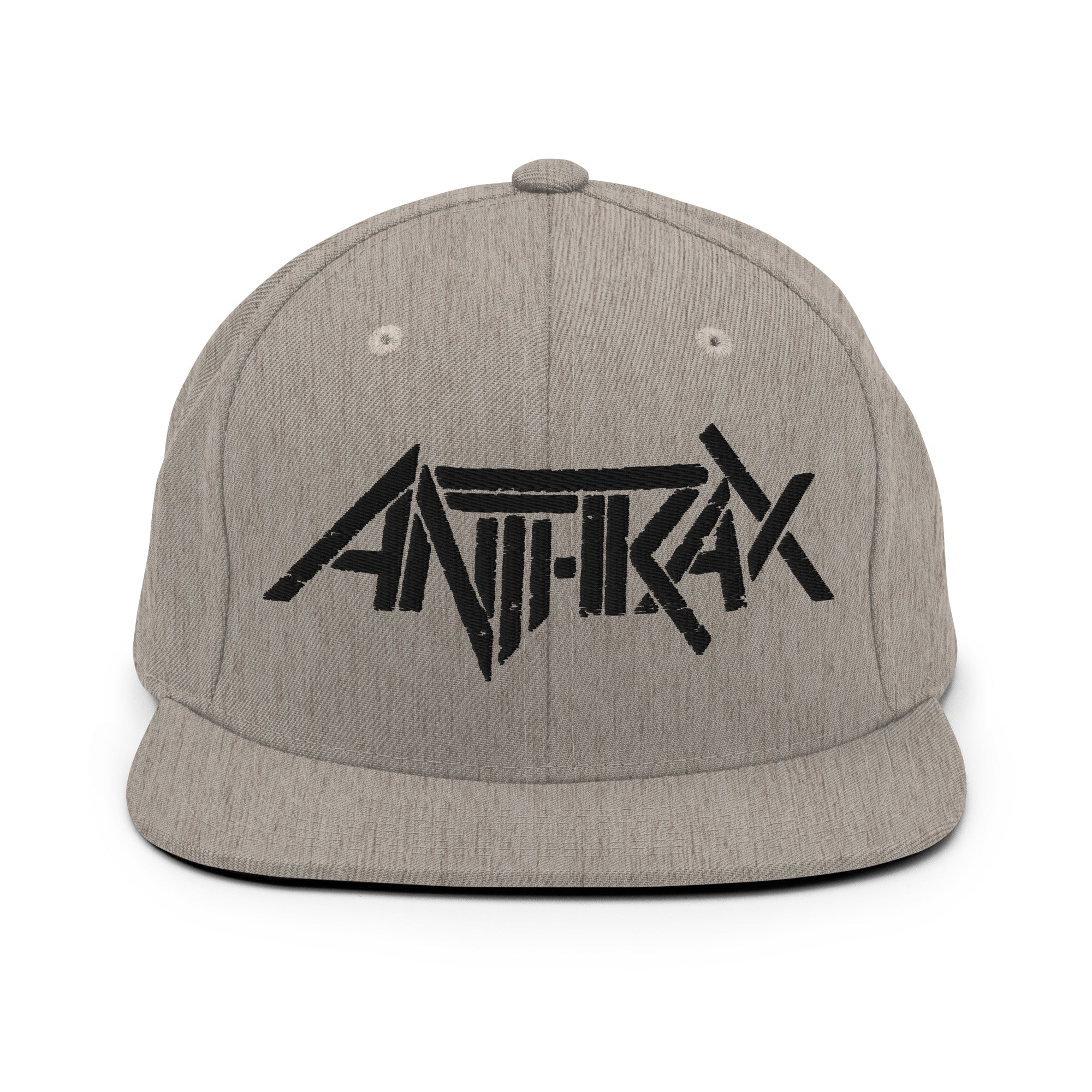 Anthrax - Black on Gray Snapback HD Embroidered Hat