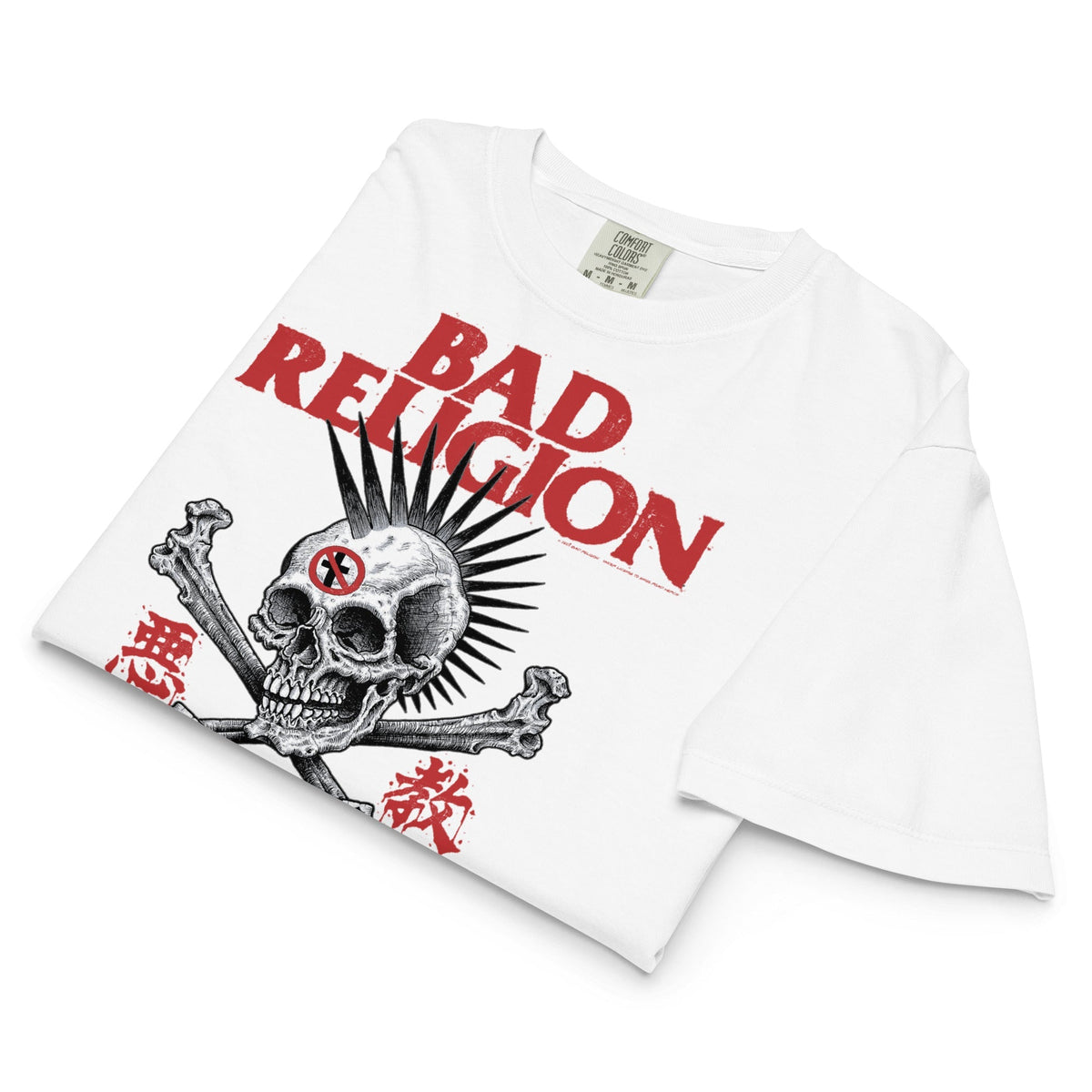 Bad Religion City of Angels Mineral Wash Womens Crop Top