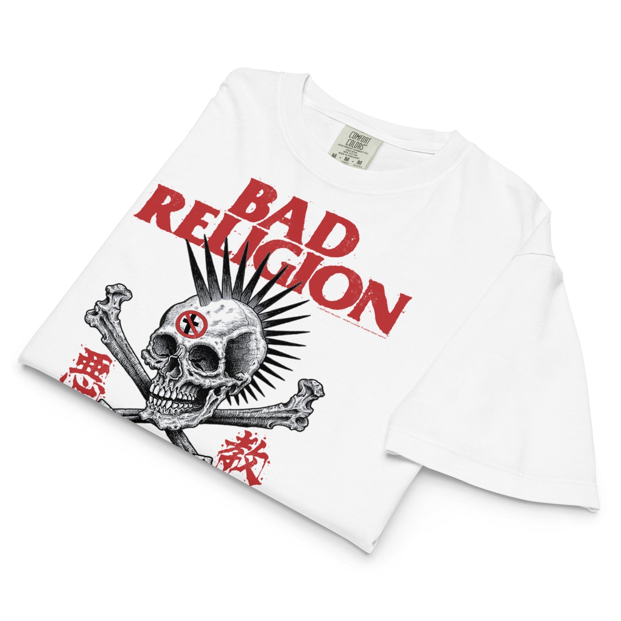 Bad Religion City of Angels Mineral Wash Womens Crop Top