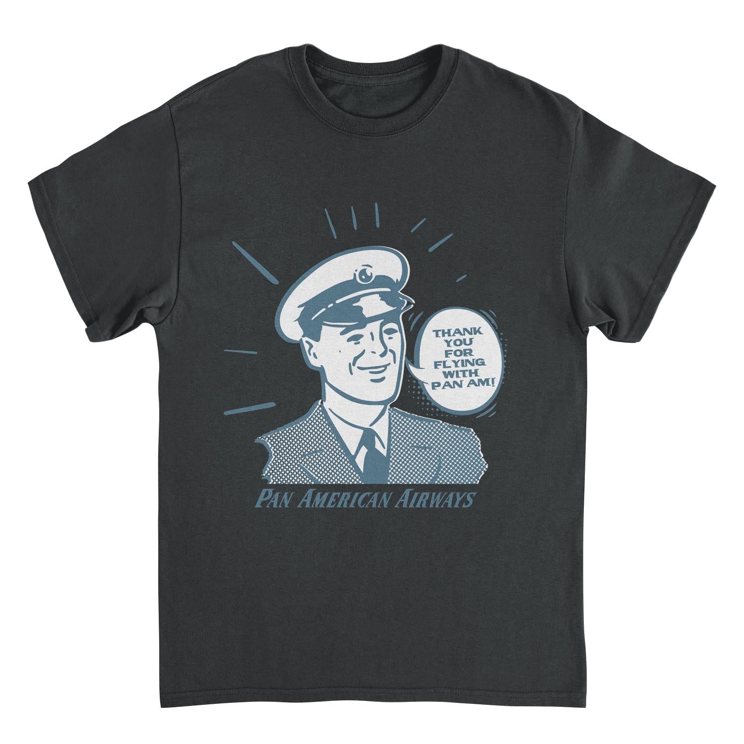Pan Am Thank You for Flying With Pan Am Black T-Shirt
