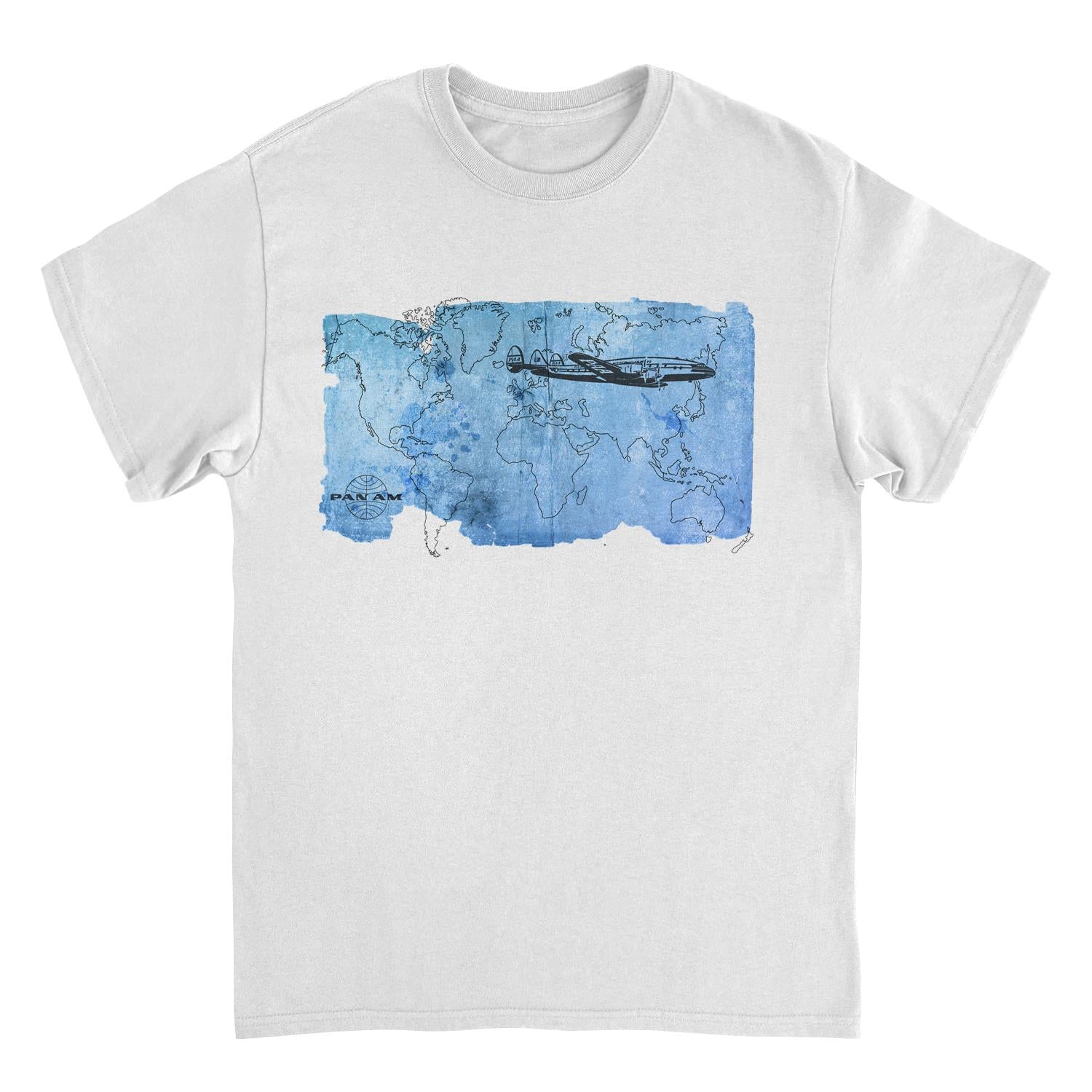 Pan Am World Map White T-Shirt