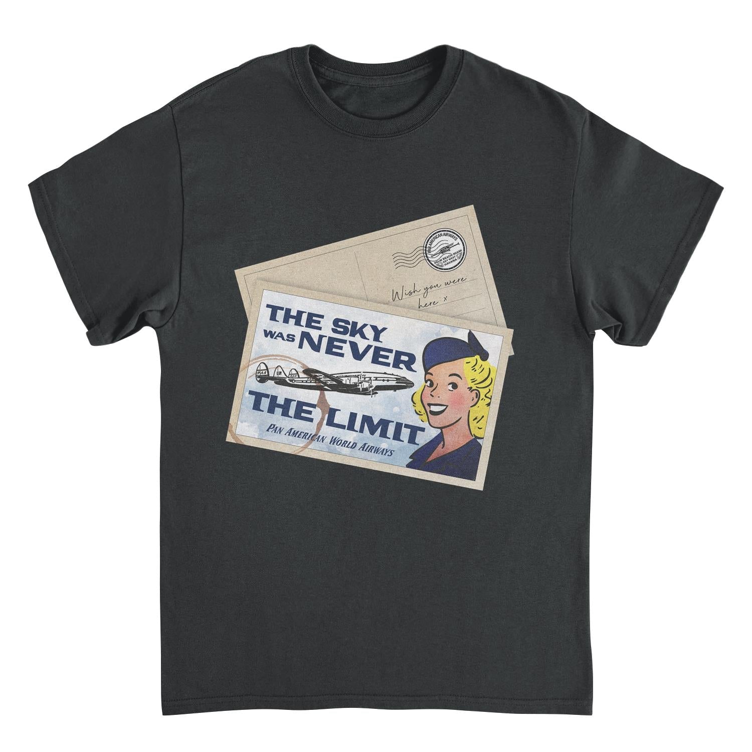 Pan Am the Sky Was Never the Limit Black T-Shirt