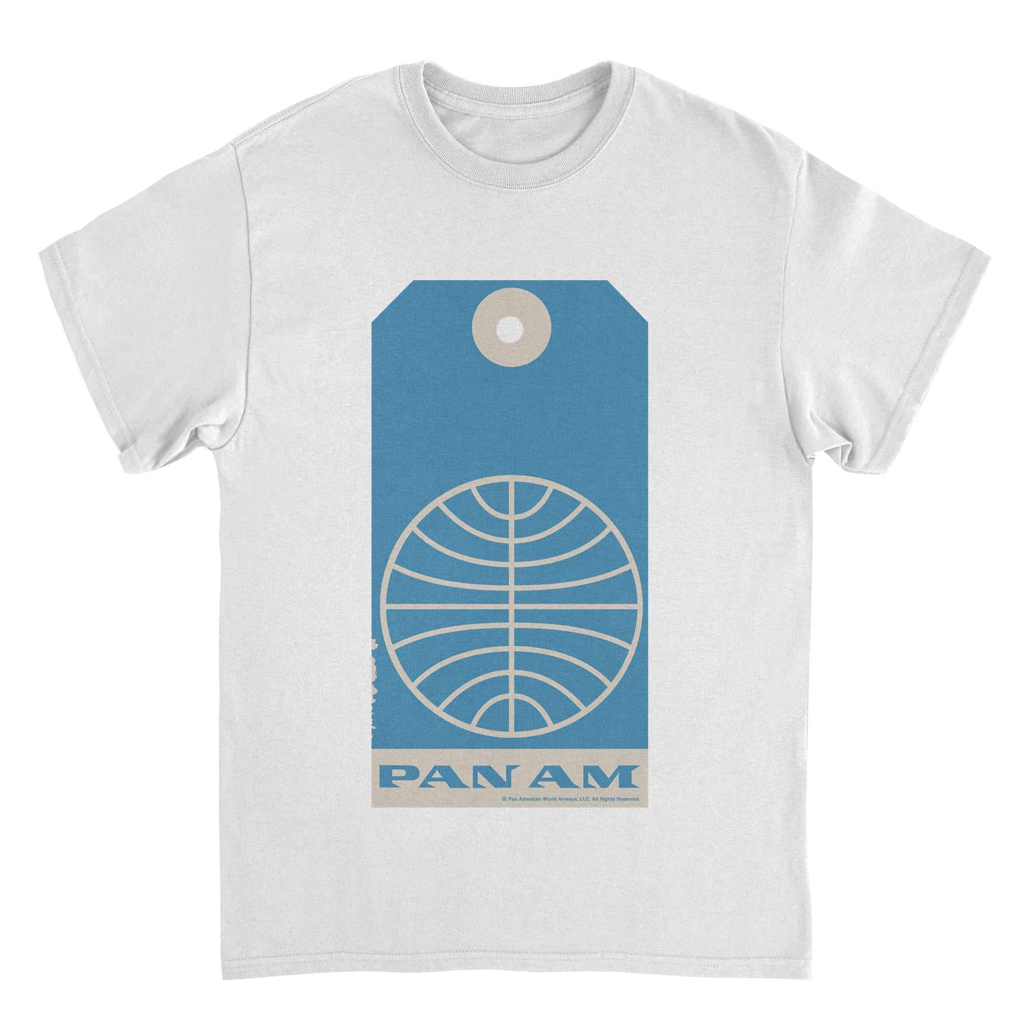 Pan Am Retro 1950S Logo Luggage Tag White T-Shirt
