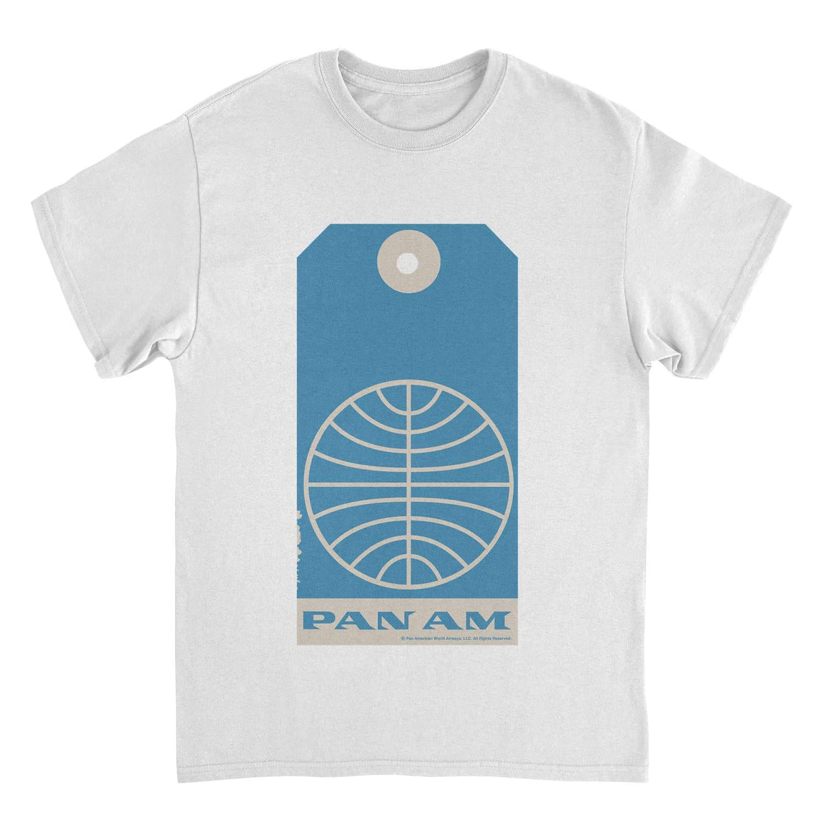 Pan Am Retro 1950S Logo Luggage Tag White T-Shirt