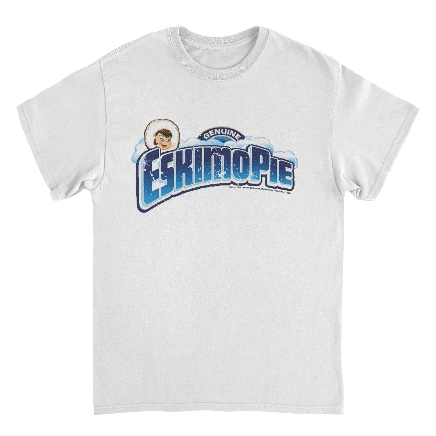 Eskimo Pie Genuine Retro Distress Clouds White T-Shirt