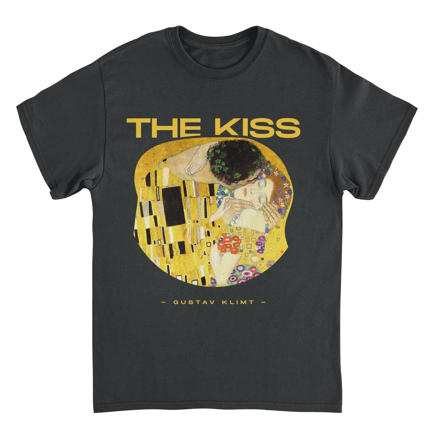 Classic Paintings the Kiss Klimt Black T-Shirt