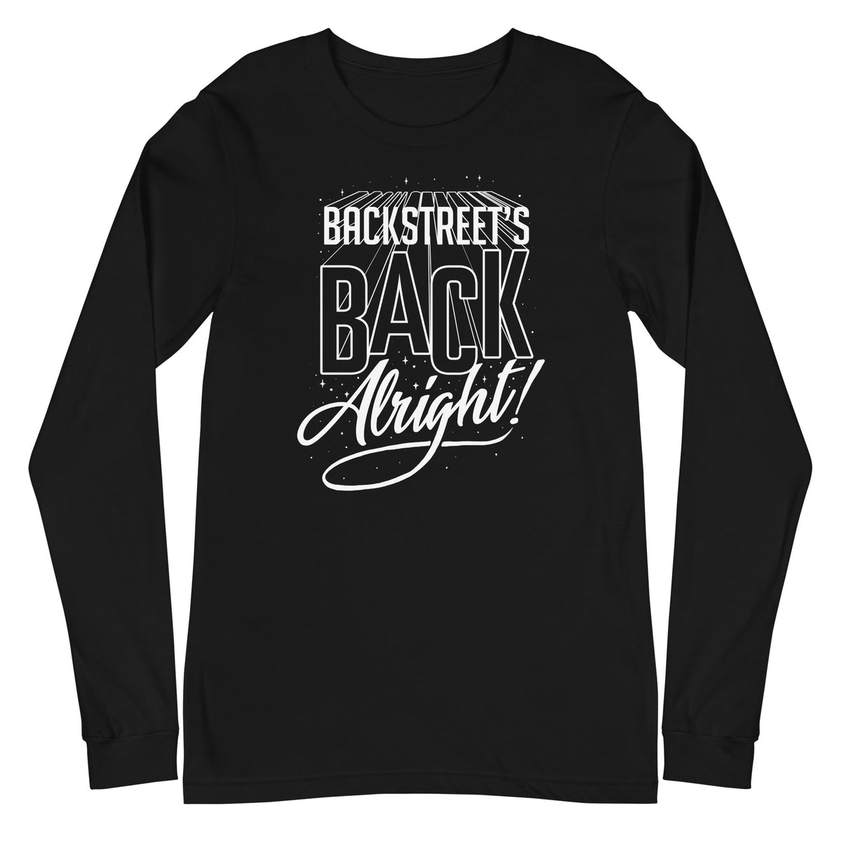 A black long sleeve T-shirt with &