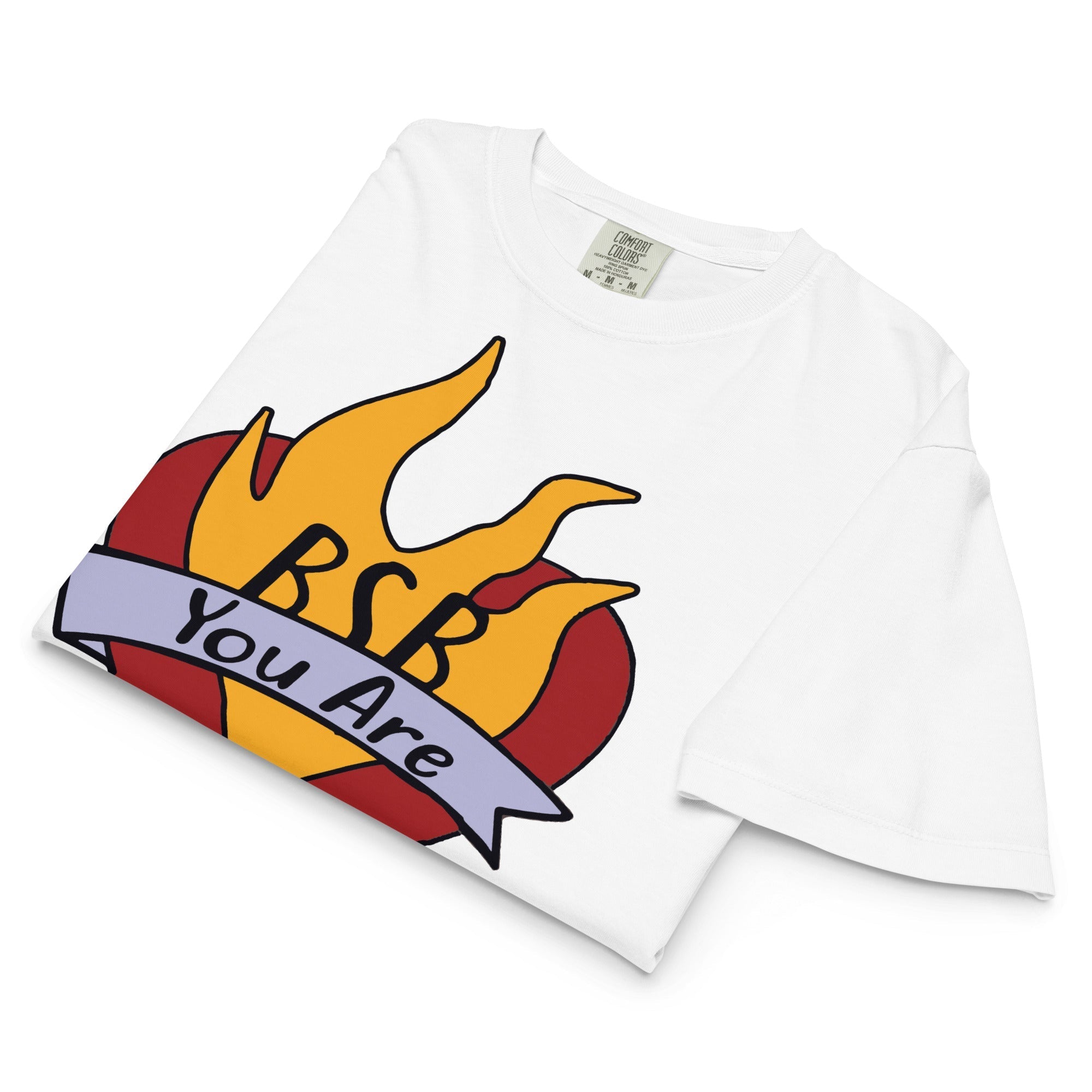 Backstreet Boys Hand Sketched Heart Mineral Wash Womens Crop Top