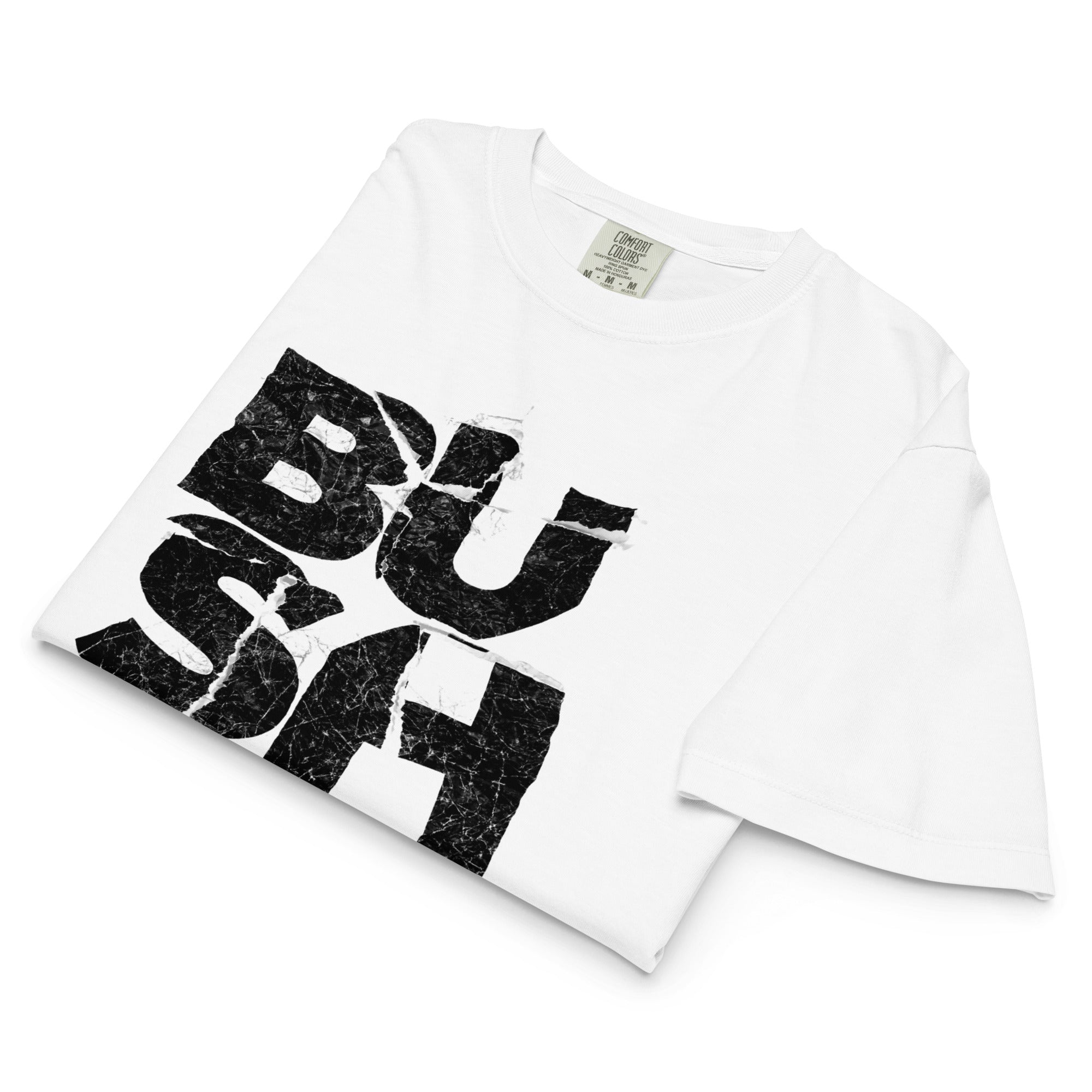Bush Stacked Logo Mineral Wash Womens Crop Top