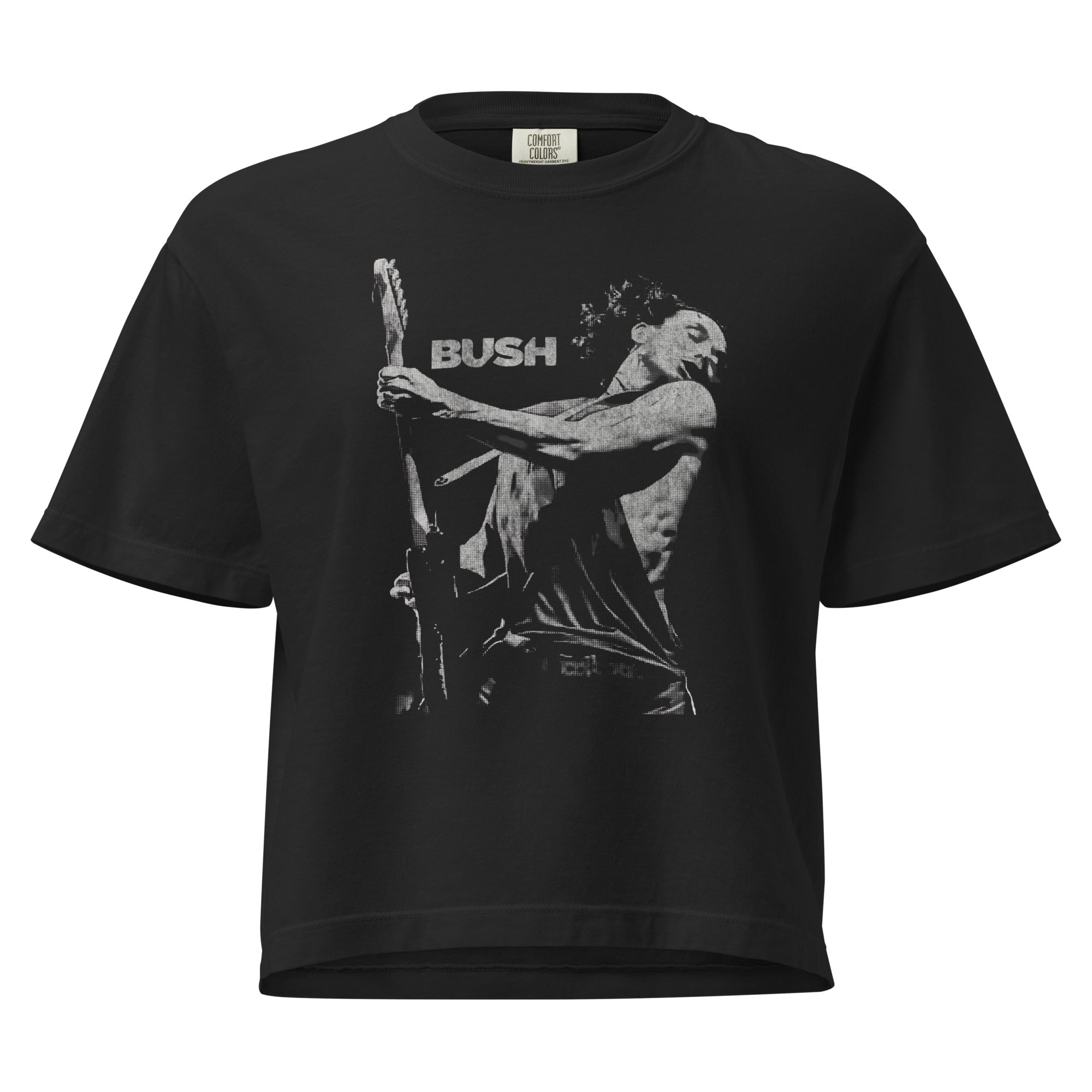 Bush Gavin Live On Stage Mineral Wash Womens Crop Top