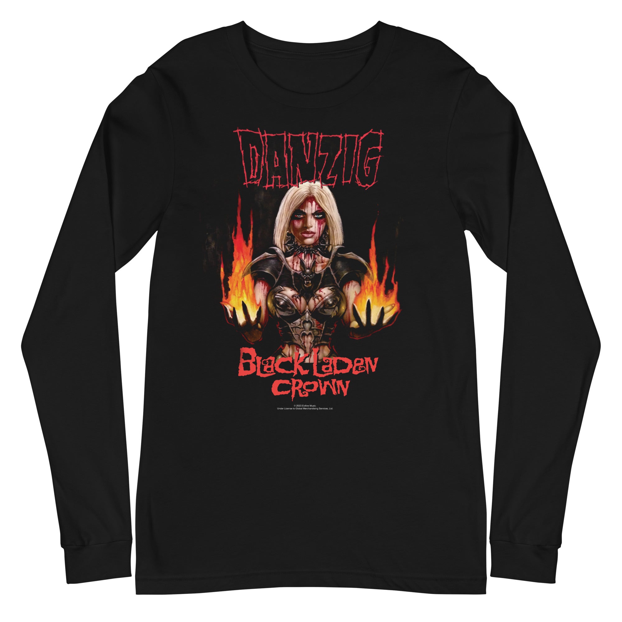 Danzig - Black Laden Crown Long Sleeve T-Shirt