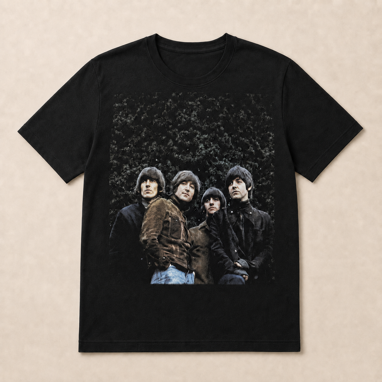 THE BEATLES Attractive T-Shirt, Rubber Soul Photo