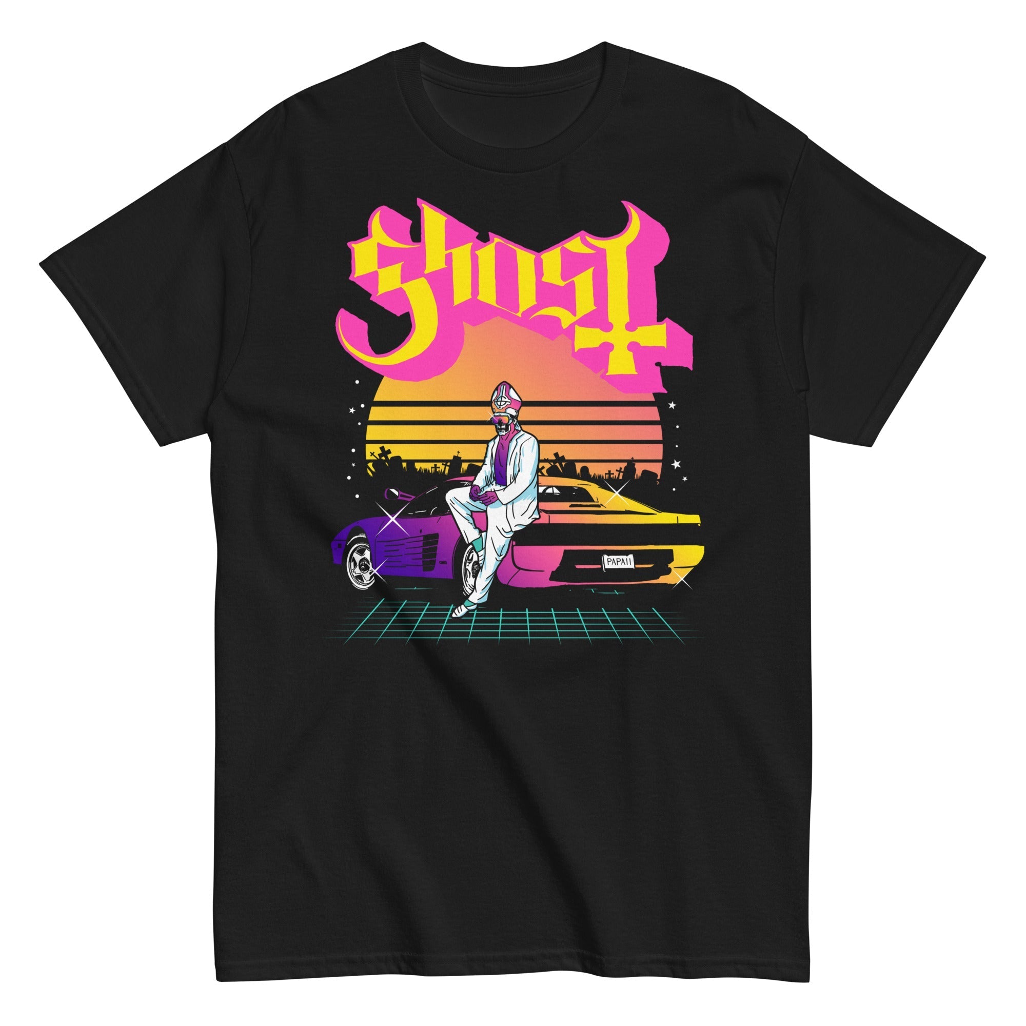 Ghost - Sunset Car T-Shirt