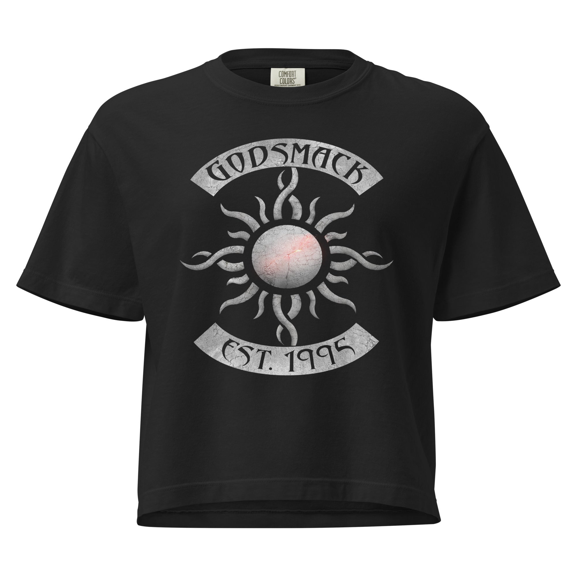 Godsmack Est 1995 Mineral Wash Womens Crop Top