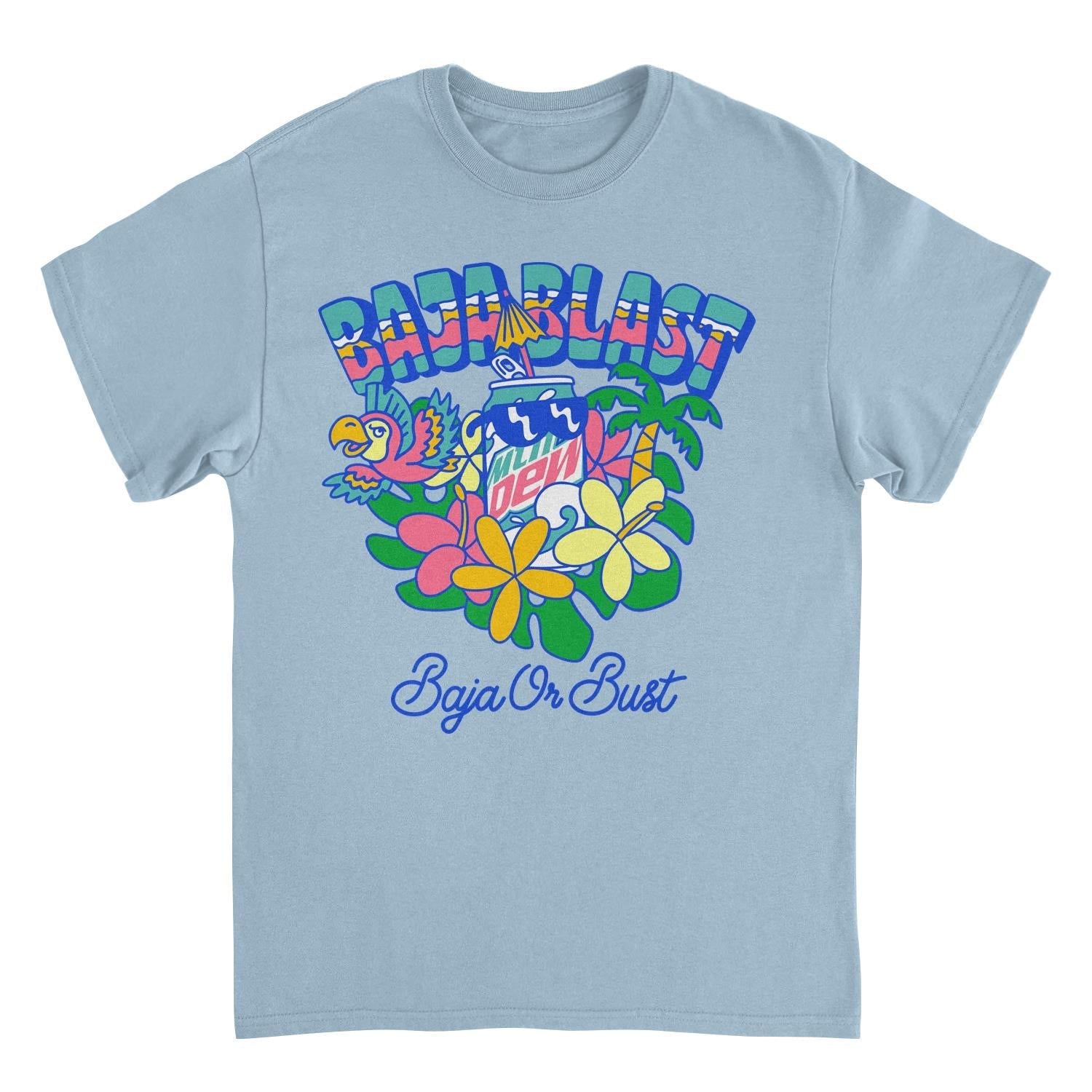 Mountain Dew Tropical Baja Light Blue T-Shirt