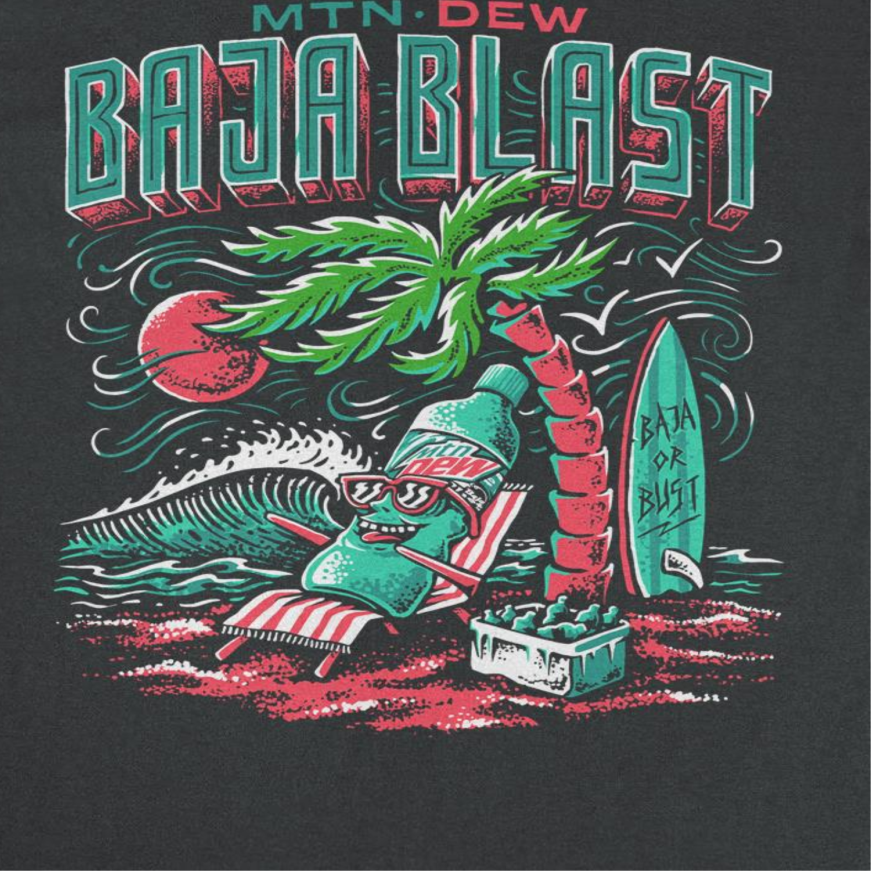 Mountain Dew Baja Blast Chillin Black T-Shirt