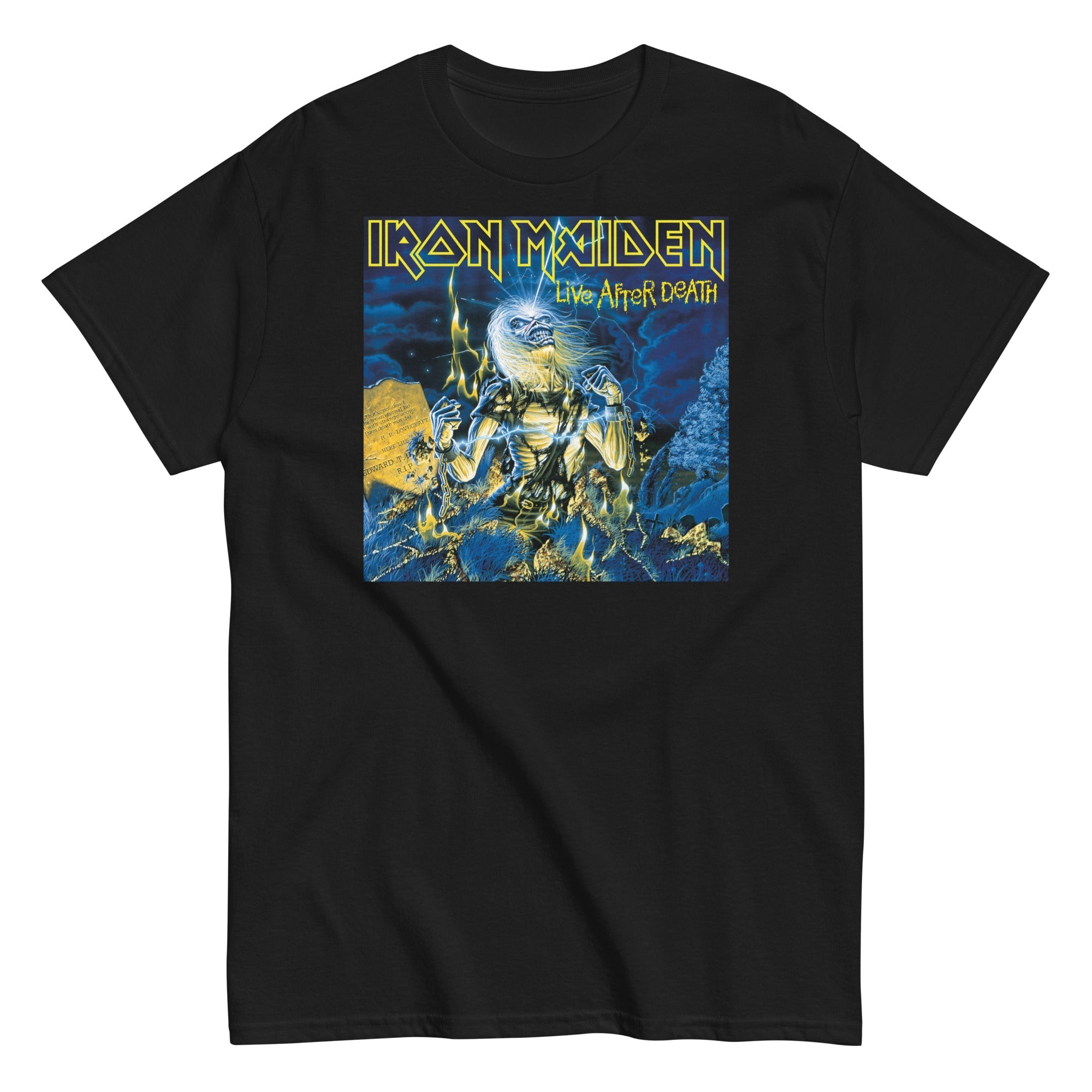 Iron Maiden Live After Death T-shirt black L 100% cotton Band merch, Bands, Black Iron Maiden Live After Death T-shirt black L 100% cotton Band merch, Bands, Black
