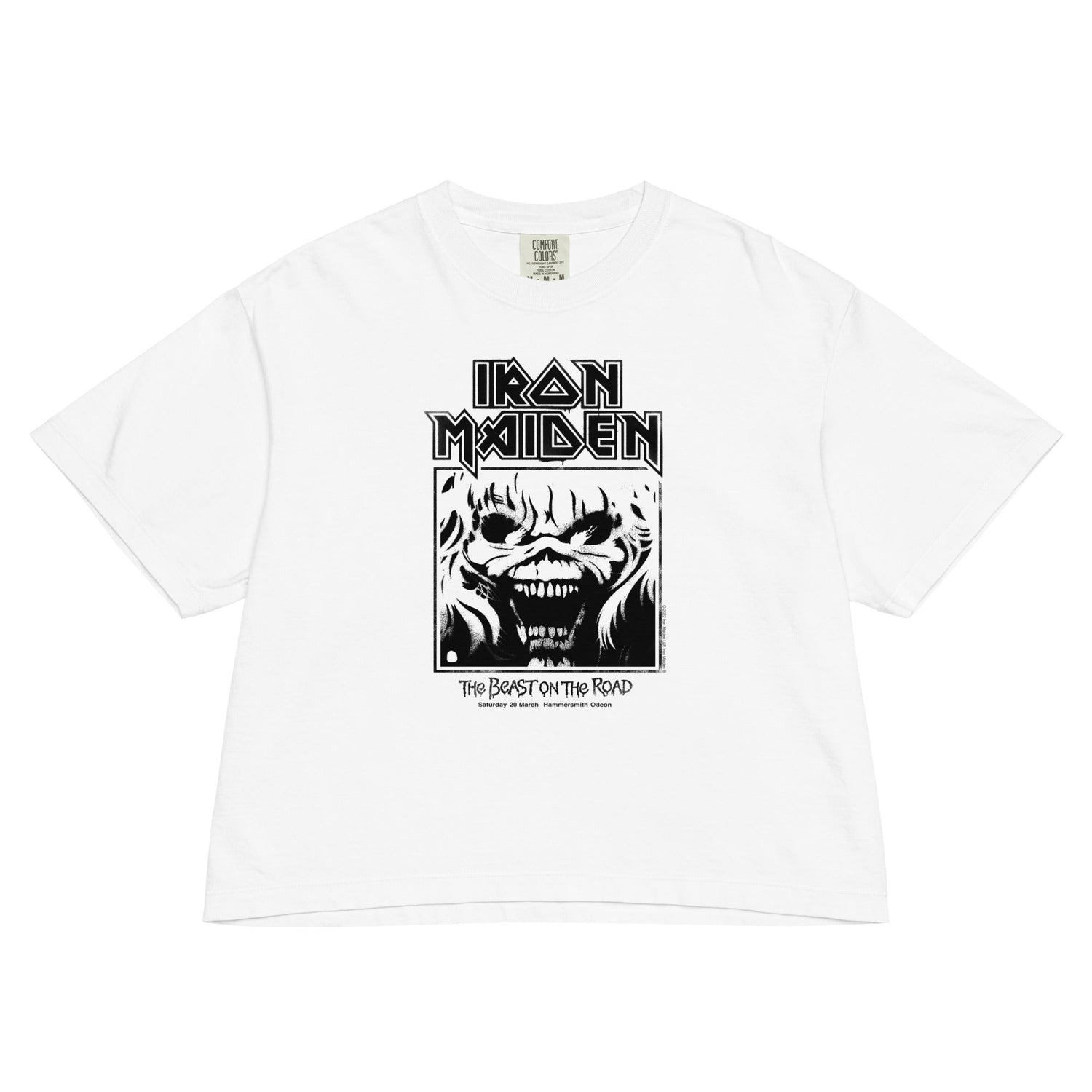 Iron Maiden Beast on the Road Mineral Wash Womens Crop Top