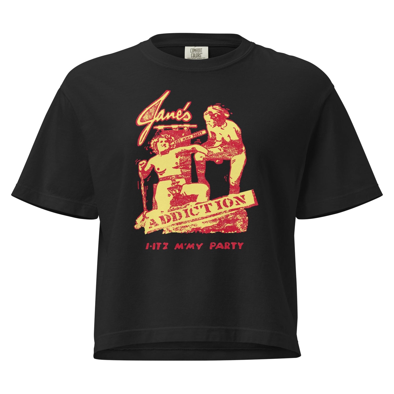 Janes Addiction Itz My Party Mineral Wash Womens Crop Top