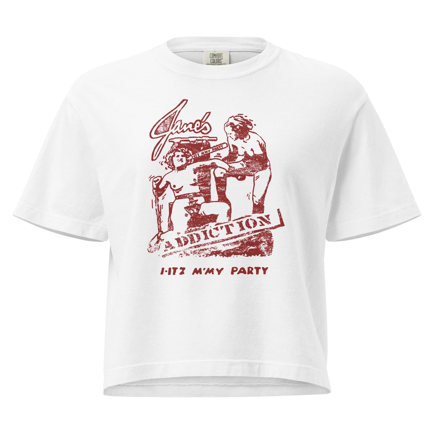 Janes Addiction Still My Party Mineral Wash Womens Crop Top